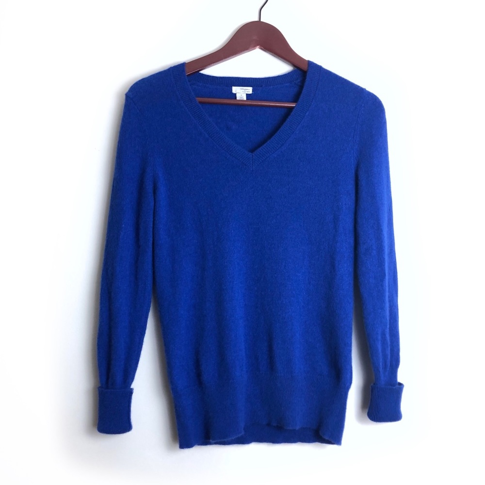 Halogen Cashmere Sweater in Dark Blue Size Medium